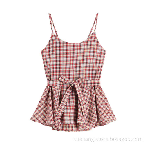 Women's Sleeveless Top Wearing Cotton